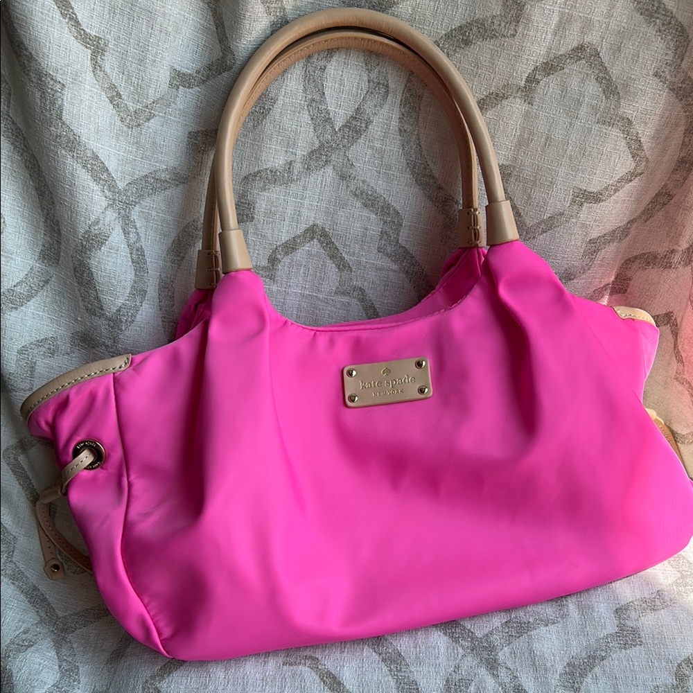 Kate Spade Hot Pink Nylon Tote Bag
